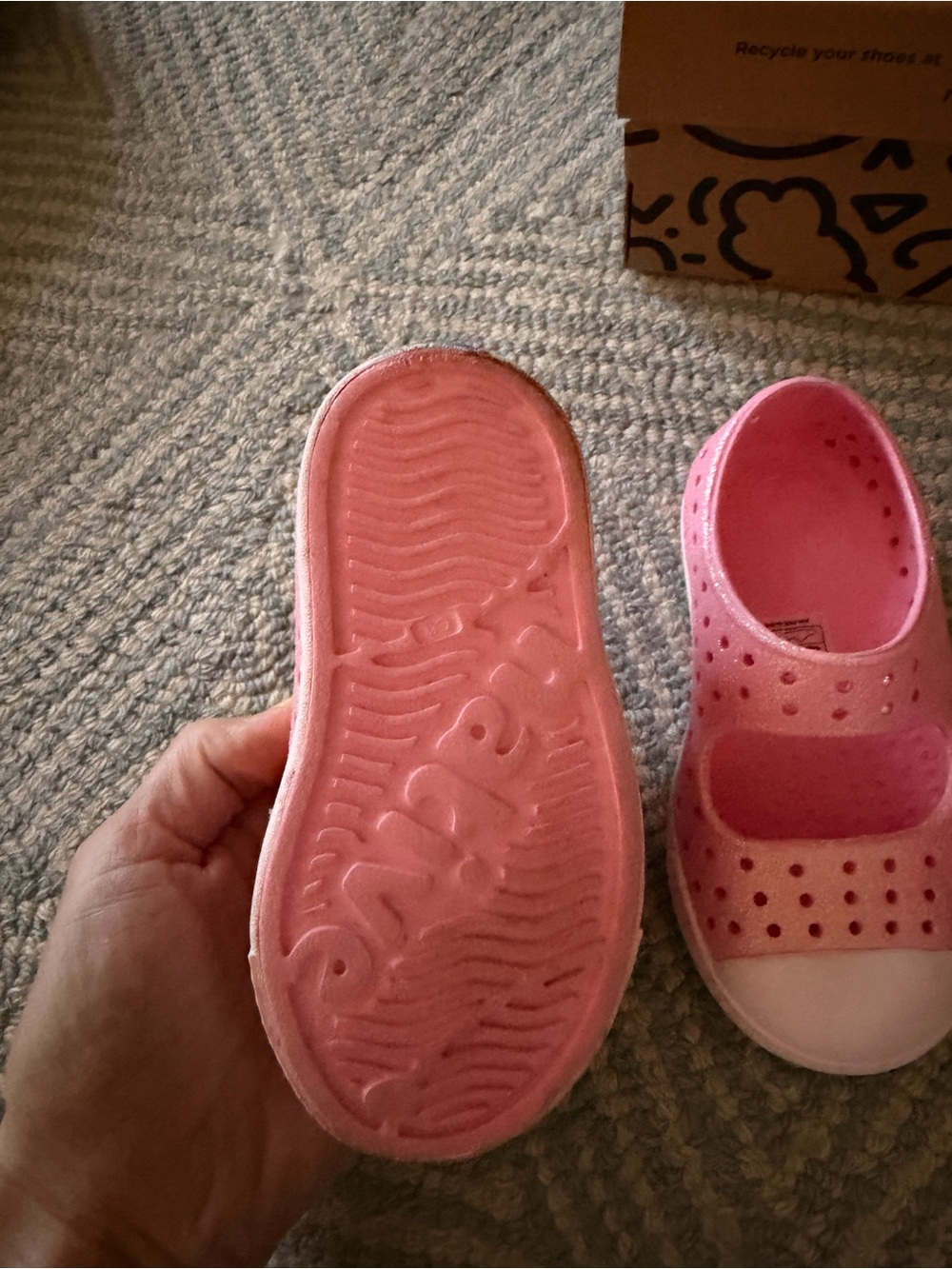 Salt Water Sandals / Sun-San 
Native Kinds Baby Girl Pink Juniper Bling